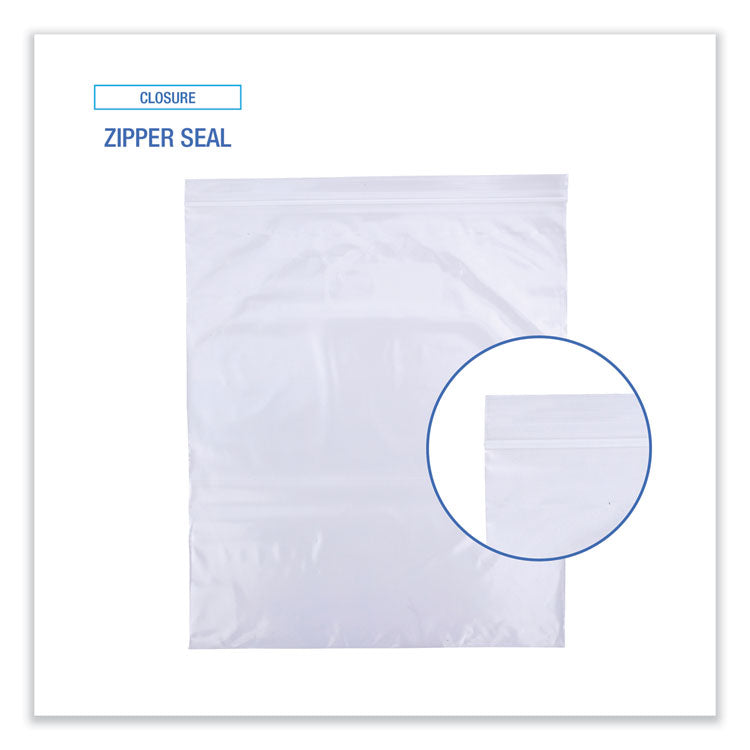 Reclosable Freezer Storage Bags, 2 gal, 13" x 15", Clear, 100/Box