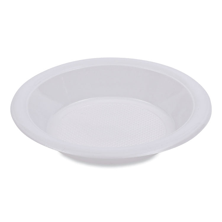 Hi-Impact Plastic Dinnerware, Bowl, 10 oz to 12 oz, White, 1,000/Carton