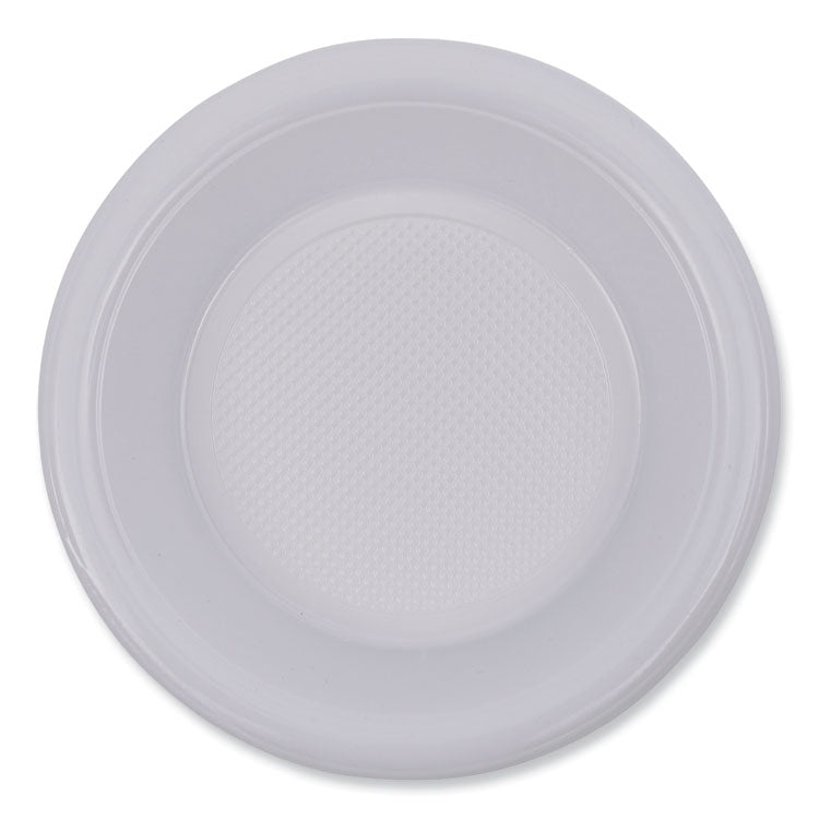 Hi-Impact Plastic Dinnerware, Bowl, 10 oz to 12 oz, White, 1,000/Carton
