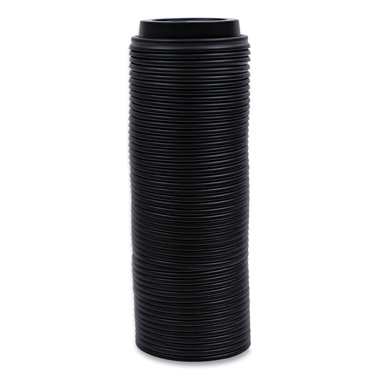 Hot Cup Lids, Fits 10 oz to 20 oz Hot Cups, Plastic, Black, 1,000/Carton