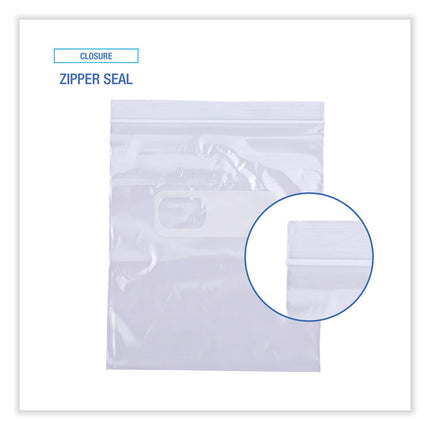 Reclosable Food Storage Bags, Quart, 7" x 8", Clear, 500/Box
