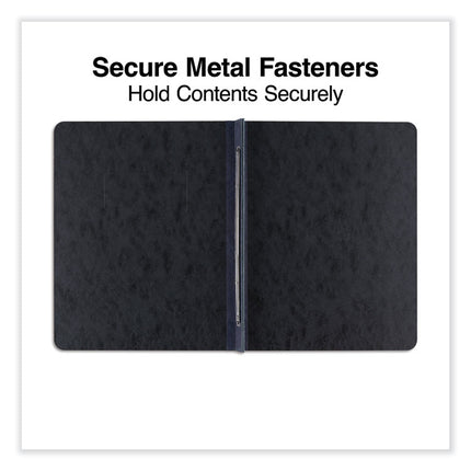 Pressboard Report Cover, Two-Piece Prong Fastener, 3" Capacity, 8.5 X 11, Black/black