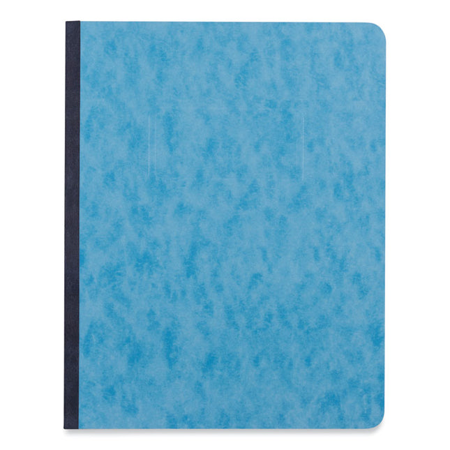 Pressboard Report Cover, Two-Piece Prong Fastener, 3" Capacity, 8.5 X 11, Light Blue/light Blue