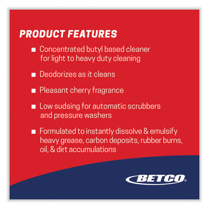Super Kemite Butyl Degreaser, Cherry Scent, 1 gal Bottle, 4/Carton