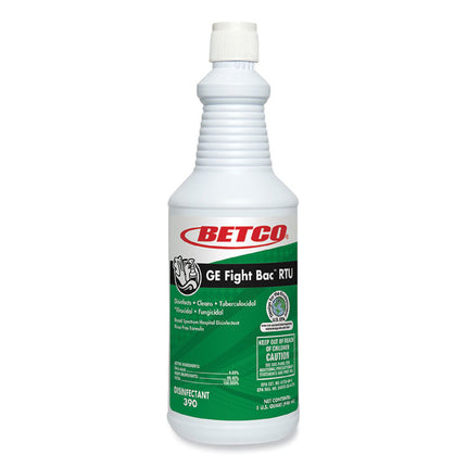GE Fight Bac RTU Disinfectant, Fresh Scent, 32 oz Bottle, 12/Carton
