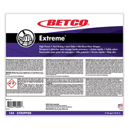 Extreme Floor Stripper, Lemon Scent, 5 gal Bag-in-Box