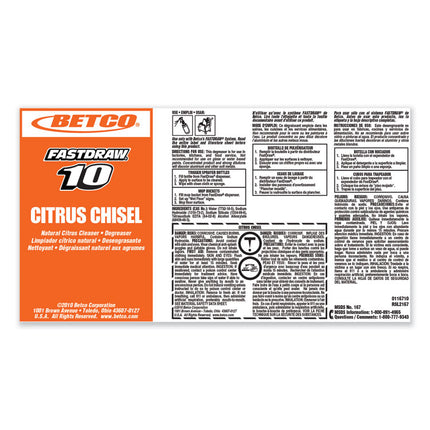 Citrus Chisel, Citrus Scent, 2 L Bottle, 4/Carton