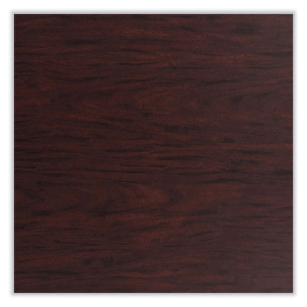 Cafe Table, 36w x 36d x 36h, Square Top/Round Base, Mahogany Top, Black Base