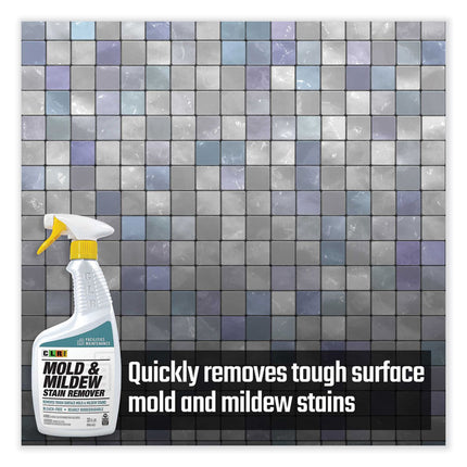 Mold and Mildew Stain Remover, 32 oz Spray Bottle, 6/Carton