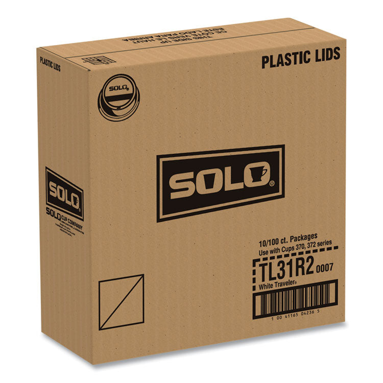 Traveler Cappuccino Style Dome Lid, Fits 10 oz Hot Cups, Plastic, Black, 1,000/Carton