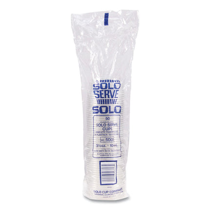 Sundae Cups, 3.5 oz, Plastic, Clear, 50/Bag, 20 Bags/Carton