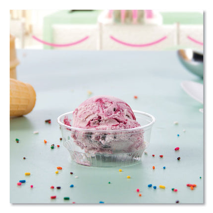 Sundae Cups, 3.5 oz, Plastic, Clear, 50/Bag, 20 Bags/Carton