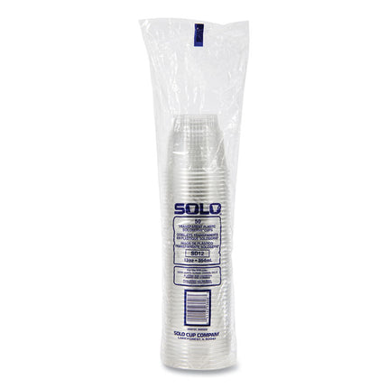Sundae Cups, 12 oz, Plastic, Clear, 50/Bag, 20 Bags/Carton