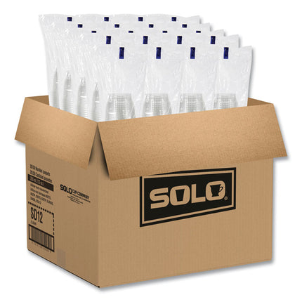 Sundae Cups, 12 oz, Plastic, Clear, 50/Bag, 20 Bags/Carton