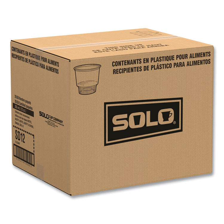 Sundae Cups, 12 oz, Plastic, Clear, 50/Bag, 20 Bags/Carton