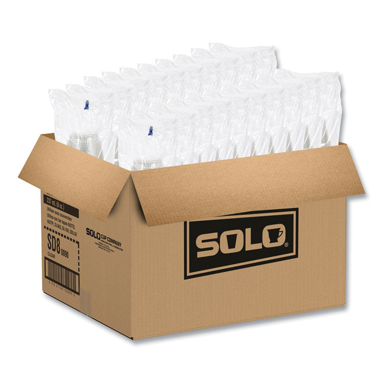 Sundae Cups, 8 oz, Plastic, Clear, 50/Bag, 20 Bags/Carton