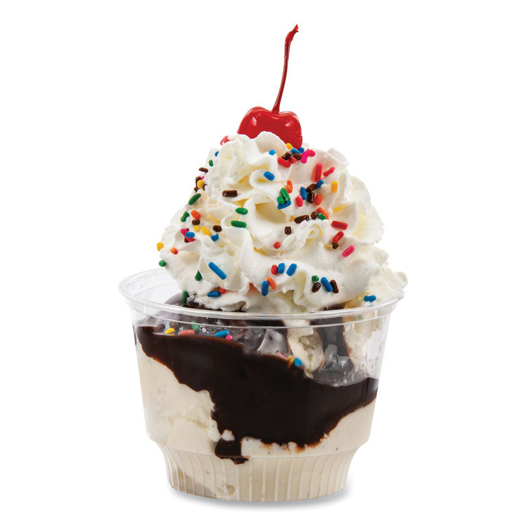 Sundae Cups, 8 oz, Plastic, Clear, 50/Bag, 20 Bags/Carton
