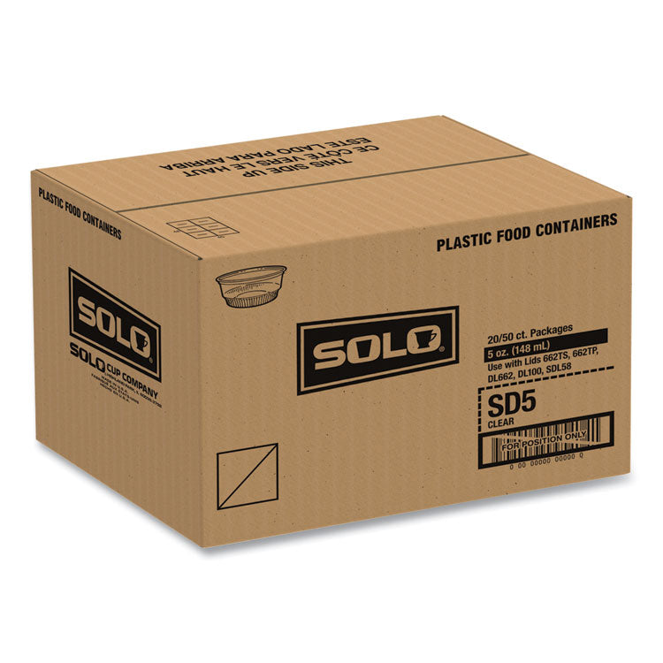 Sundae Cups, 5 oz, Plastic, Clear, 50/Bag, 20 Bags/Carton