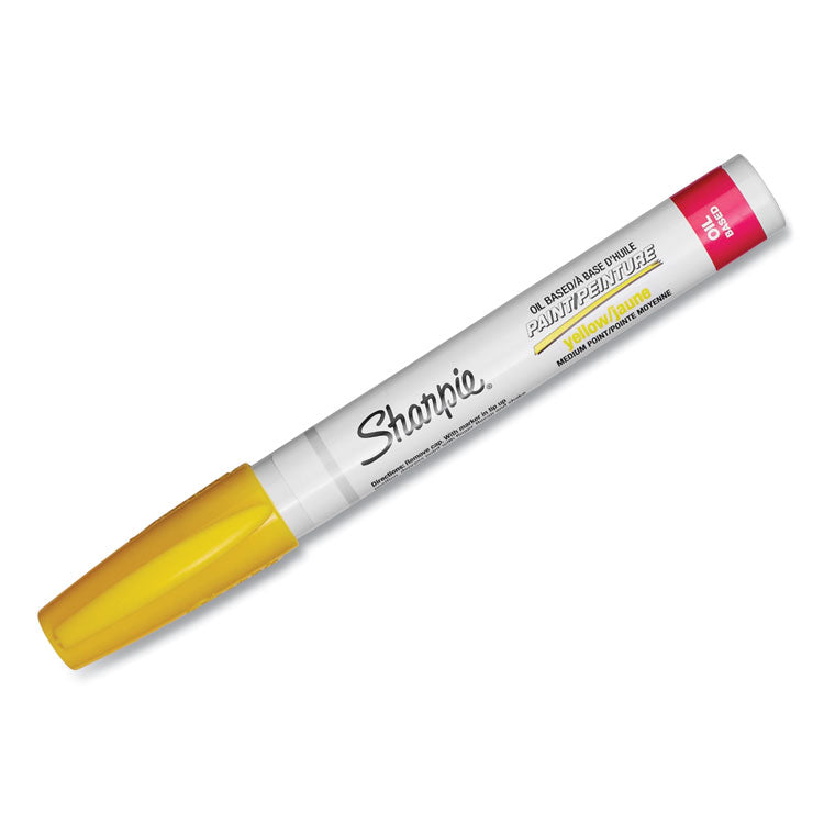 Permanent Paint Marker, Medium Bullet Tip, Yellow