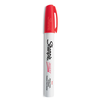 Permanent Paint Marker, Medium Bullet Tip, Red