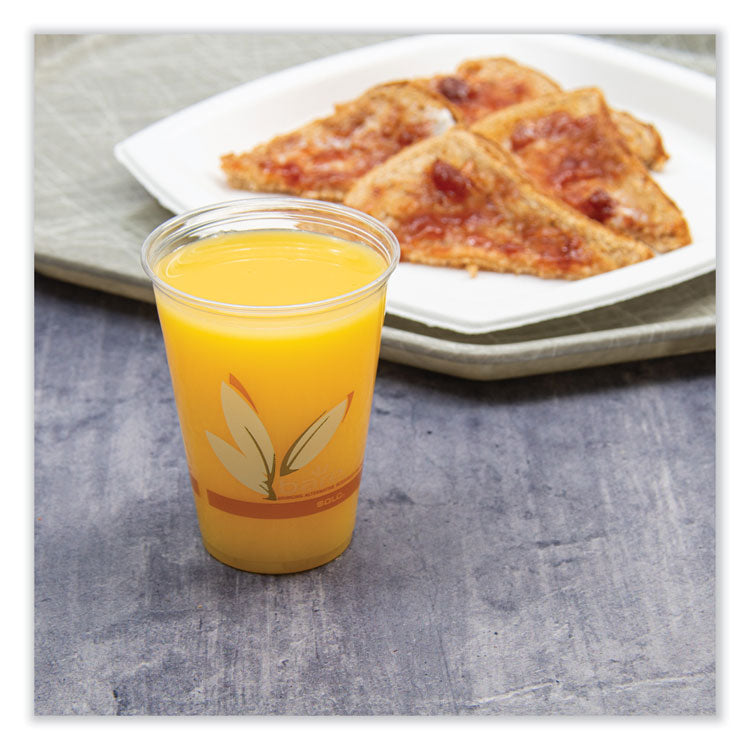 Bare Eco-Forward RPET Cold Cups, 10 oz, Plastic, Leaf Design, 1,000/Carton