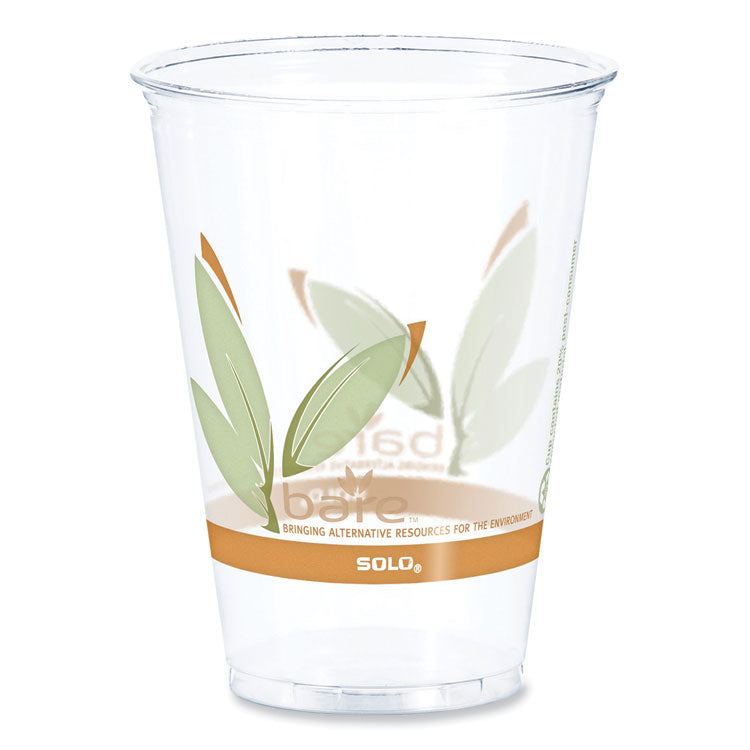 Bare Eco-Forward RPET Cold Cups, 10 oz, Plastic, Leaf Design, 1,000/Carton