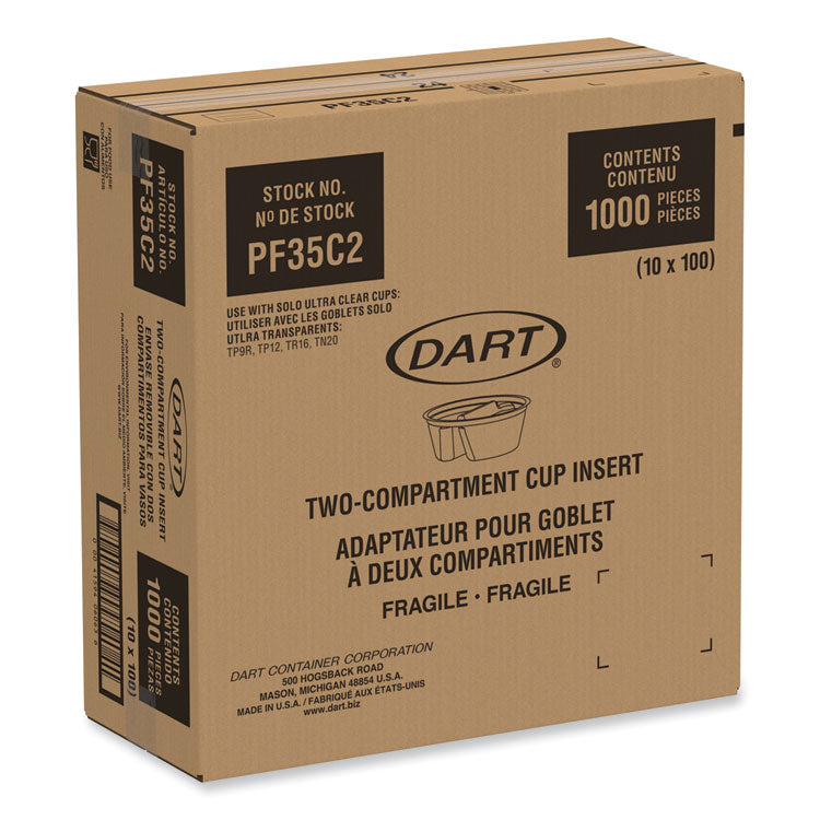 Plastic Cup Insert, 3.5 oz, 3.6" Diameter x 1.3" h, Clear, 1,000/Carton