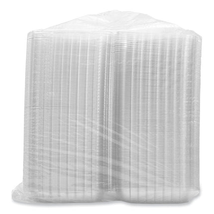ClearSeal Hinged-Lid Plastic Containers, 8.22w x 3.02h, Clear, 250/Carton
