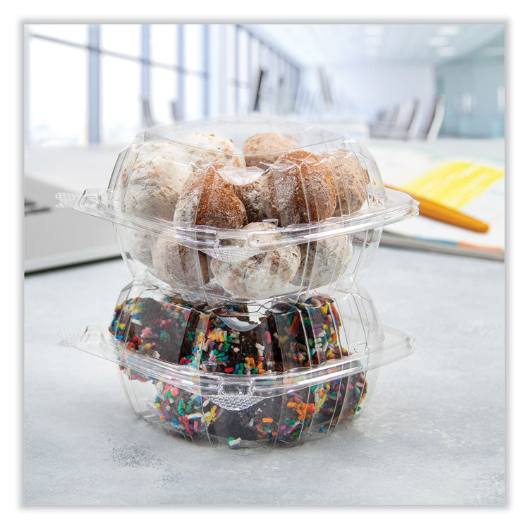 ClearSeal Hinged-Lid Plastic Containers, 5.86 x 3.11, Clear, Plastic, 500/Carton