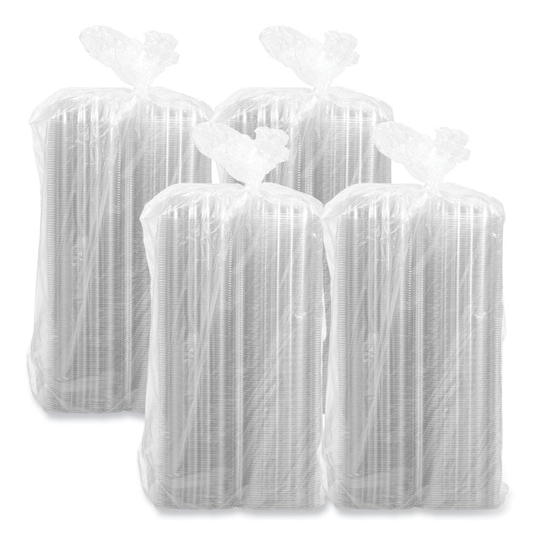 ClearSeal Hinged-Lid Plastic Containers, 5.86 x 3.11, Clear, Plastic, 500/Carton