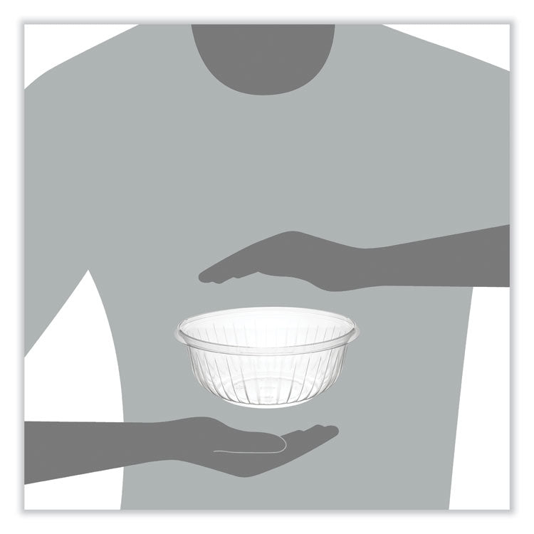 PresentaBowls Clear Bowls, 32 oz, Plastic, 63/Bag, 4 Bags/Carton, 252 Bowls/Carton