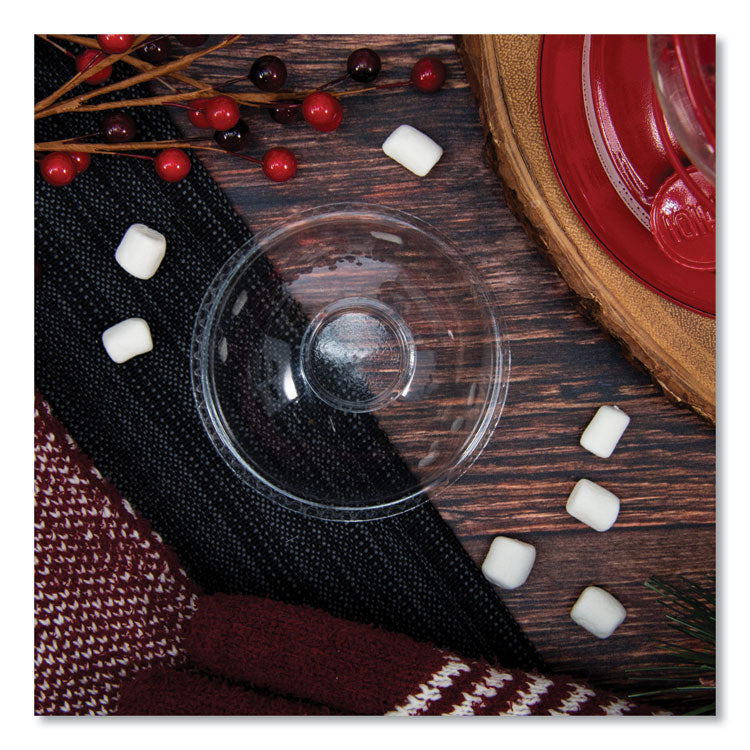 Plastic Dome Lid, Fits 5.5 oz to 26 oz Cold Cups, Clear, 1,000/Carton