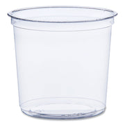 Bare Eco-Forward RPET Deli Containers, ProPlanet Seal, 24 oz, 4.61" Diameter x 4.25" h, Clear, Plastic, 500/Carton