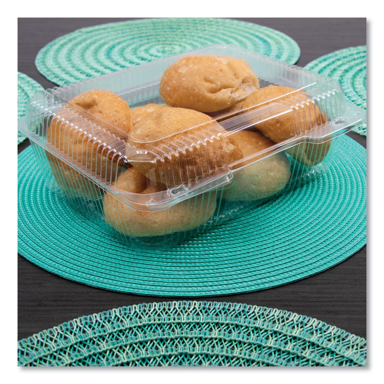 StayLock Clear Hinged Lid Containers, 10.5 x 8.6 x 3.8, Plastic, 200/Carton