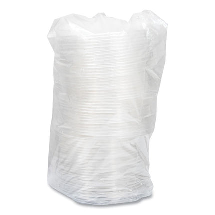 PresentaBowls Clear Flat Lids, 7.2" Diameter x 0.4" h, Plastic, 252/Carton