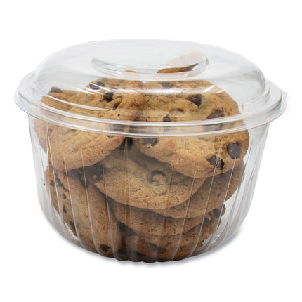 PresentaBowls Bowl/Lid Combo-Paks, 64 oz, Clear, Plastic, 126/Carton