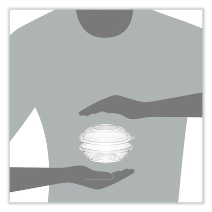 PresentaBowls Bowl/Lid Combo-Paks, 8 oz, Clear, Plastic, 63/Pack, 4 Pack/Carton