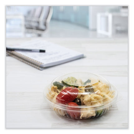 PresentaBowls Bowl/Lid Combo-Paks, 8 oz, Clear, Plastic, 63/Pack, 4 Pack/Carton