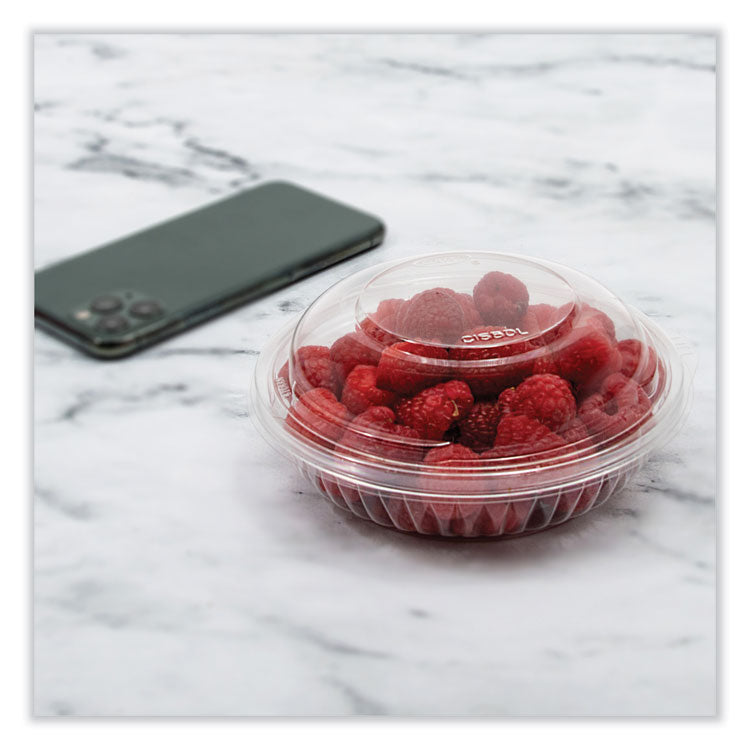 PresentaBowls Bowl/Lid Combo-Paks, 8 oz, Clear, Plastic, 63/Pack, 4 Pack/Carton