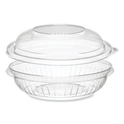 PresentaBowls Bowl/Lid Combo-Paks, 8 oz, Clear, Plastic, 63/Pack, 4 Pack/Carton