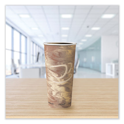 Single-Sided Poly Paper Hot Cups, 24 oz, Brown, 25/Bag, 20 Bags/Carton