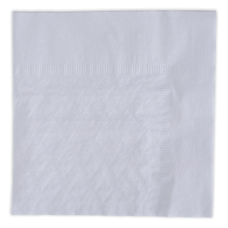 Dinner Napkin, 1-Ply, 17 x 17, White, 250/Pack, 12 Packs/Carton