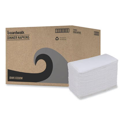 Dinner Napkin, 2-Ply, 17 x 15, White, 100/Pack, 30 Packs/Carton