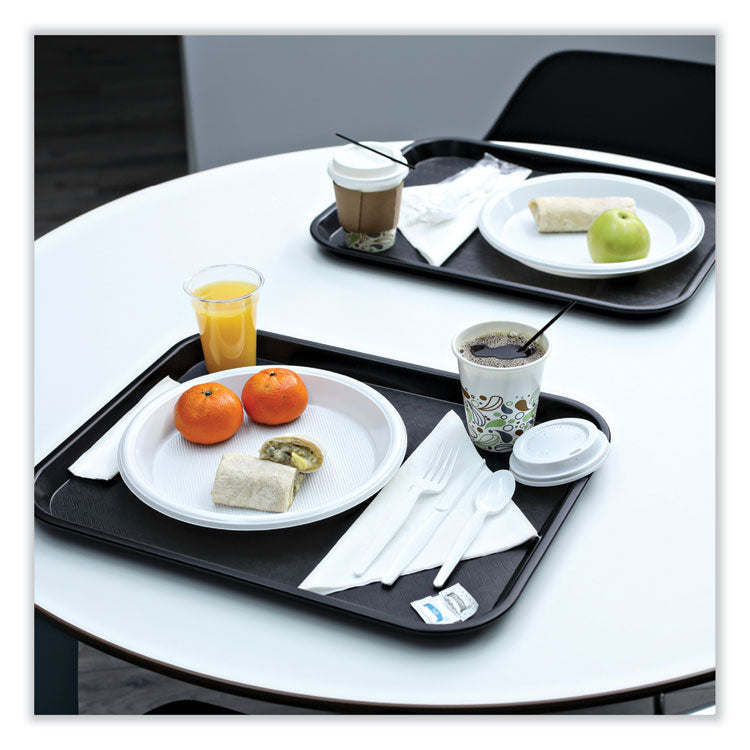 Deerfield Hot Cup Lids, Fits 10 oz to 20 oz Boardwalk Deerfield Hot Cups, Plastic, White, 50/Pack, 20 Packs/Carton