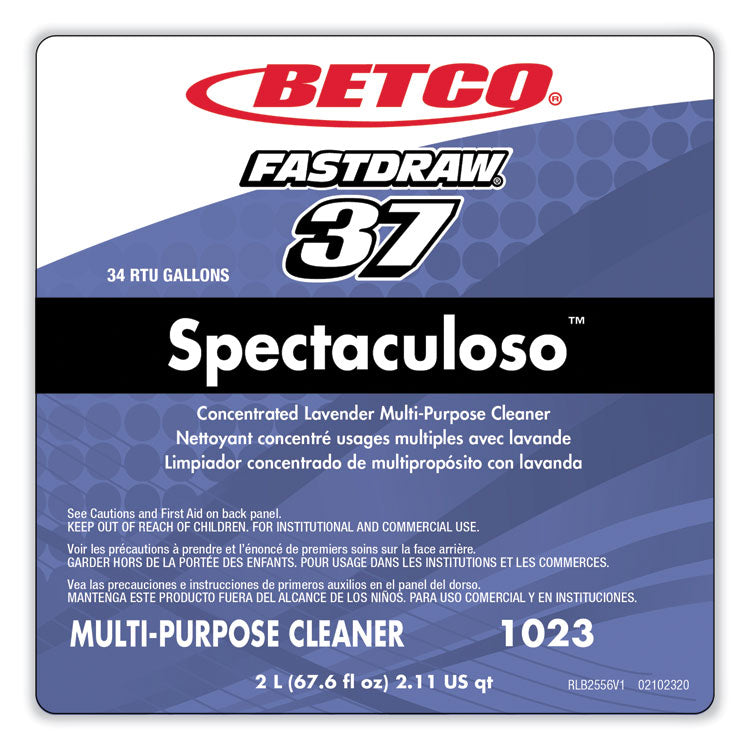 Spectaculoso Multipurpose Cleaner, Lavender Scent, 67.6 Oz Bottle, 4/carton