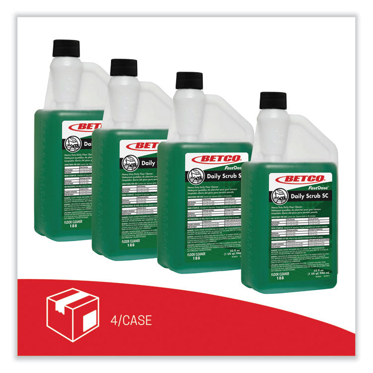 Daily Scrub SC Floor Cleaner, Characteristic Scent, 32 oz Bottle, 6/Carton