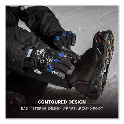 Trex 6304 One-Piece Step-In Full Coverage Ice Cleats, Medium, Black, Pair