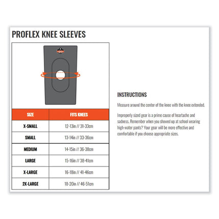 ProFlex 615 Open Patella Anterior Pad Knee Sleeve, Small, Black