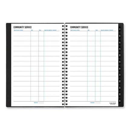 Academic Year Customizable Student Weekly/Monthly Planner, 8.5 x 6.75, 12-Month (July to June), 2024 to 2025