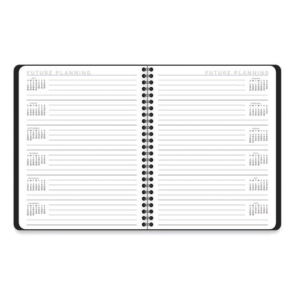 Contempo Lite Academic Year Weekly/Monthly Planner, 8.75 x 7.87, Black Cover, 12-Month (July to June) 2024 to 2025